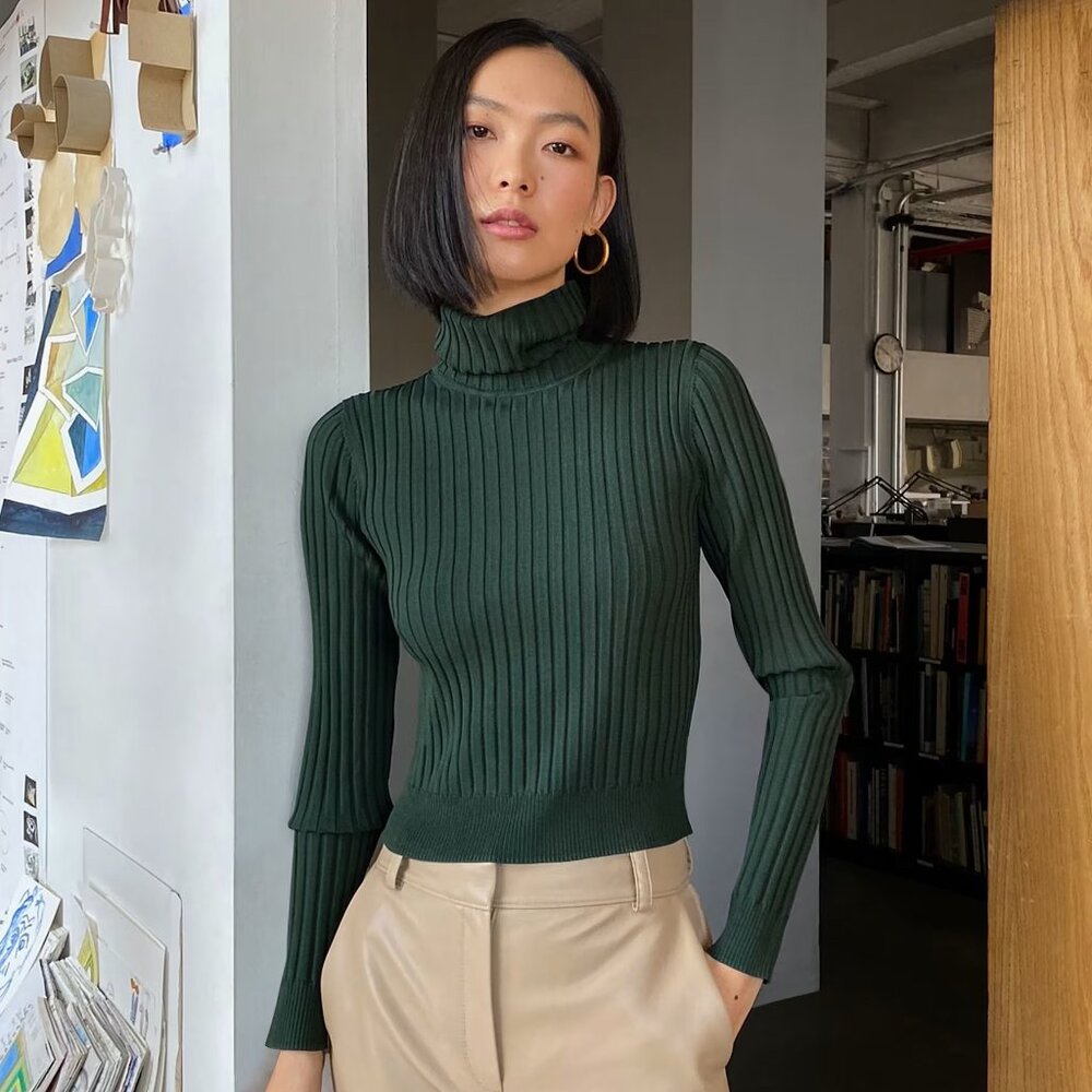 New! Black Aritzia Babaton Victor Turtleneck